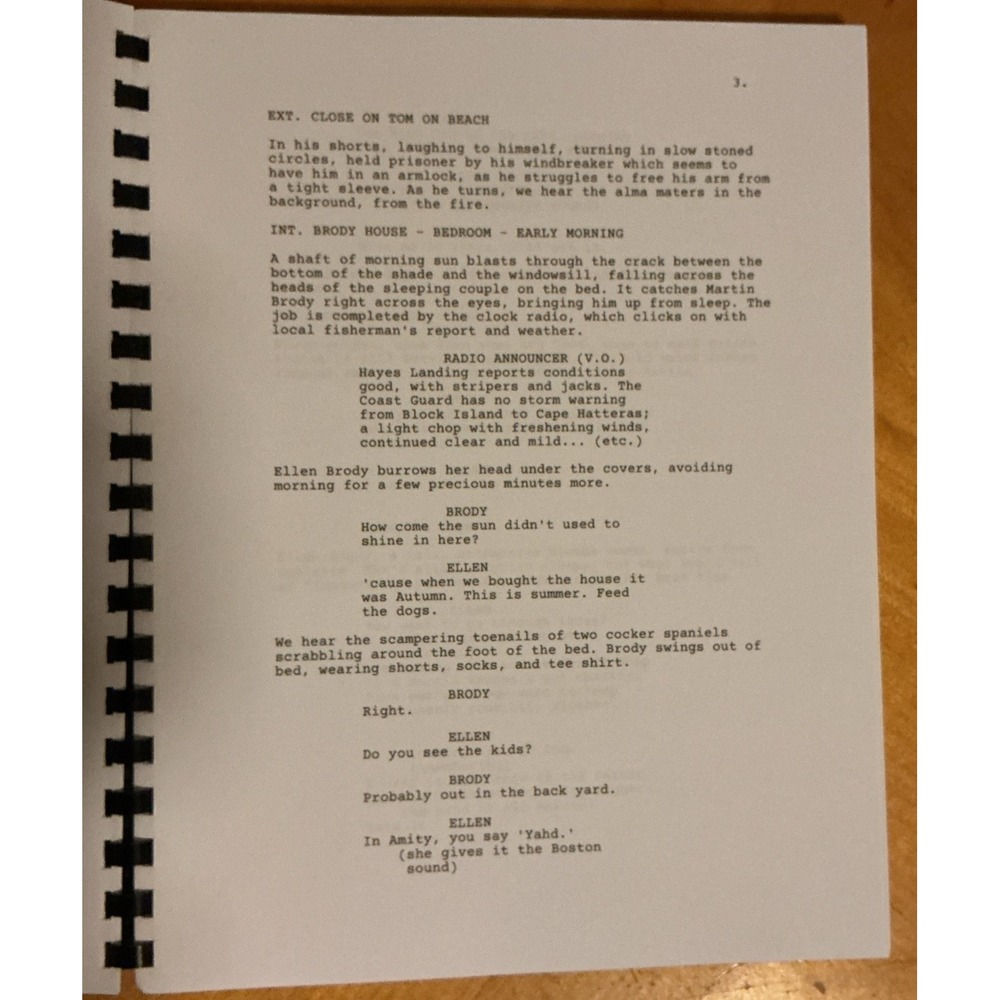 Jaws Movie Signed Autographed Full Script Reprint‎ - Picture 5 of 7